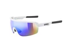 Uvex Sportstyle 227 Radsportbrille Mirror Blau - Matt Weiß