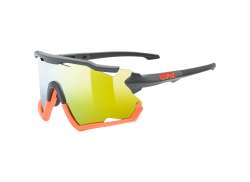 Uvex Sportstyle 228 Cykelbriller Mirror Orange - Gr&aring;/Orange