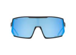 Uvex Sportstyle 235 Cycling Glasses Mirror Blue - Matt Black