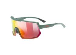 Uvex Sportstyle 235 Cycling Glasses Mirror Red - Moss Green