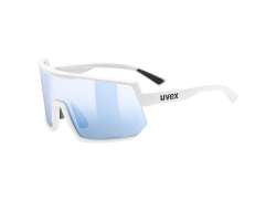 Uvex Sportstyle 235 사이클링 안경 LiteMirror 블루 - 매트 화이트