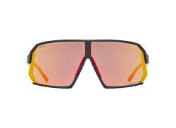 Uvex Sportstyle 237 CV Fietsbril Mirror Rood - Mat Zwart