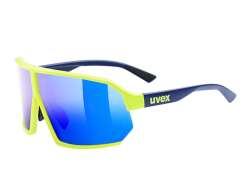 Uvex Sportstyle 237 Cycling Glasses Mirror Blue - Blue/Yello