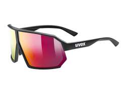 Uvex Sportstyle 237 Sykkelbriller Mirror R&oslash;d - Matt Svart