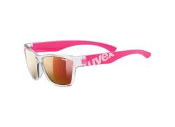 Uvex Sportstyle 508 骑行眼镜  - 透明/粉色