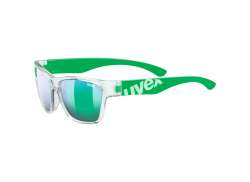 Uvex Sportstyle 508 骑行眼镜 - 透明/绿色