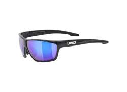 Uvex Sportstyle 706 CV Cykelbriller Mirror Bl&aring; - Matt Sort
