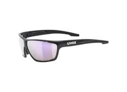 Uvex Sportstyle 706 CV Cykelglas&auml;gon Mirror Lavendel - Matt Svart