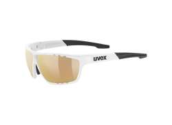 Uvex Sportstyle 706 CV V Lunettes Litemirror Rouge - Mat Blanc