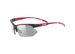Uvex Sportstyle 802 V Cycling Glasses Smoke - Red