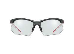 Uvex Sportstyle 802 V Cycling Glasses Smoke - Red