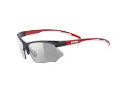Uvex Sportstyle 802 V Okulary Rowerowe Smoke - Czerwony
