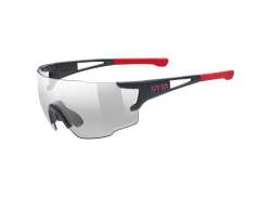 Uvex Sportstyle 804 V Cycling Glasses Smoke - Matt Black/Red