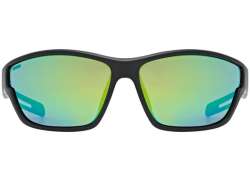 Uvex Sportstyle 806 Cycling Glasses Mirror Green - Mat Black