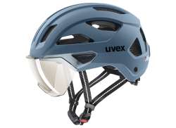 Uvex Stride Visor 骑行头盔 哑光 石头 蓝色 - 53-56 厘米