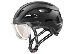 Uvex Stride Visor 사이클링 헬멧 매트 블랙 - 53-56 cm