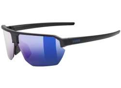 Uvex Vectiv Cycling Glasses Mirror Blue - Mat Black
