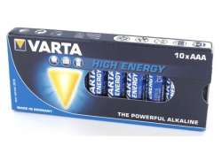 Varta Batterier LR03 AA-Cell H&ouml;g Energy 10 Delar