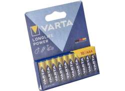 Varta Longlife Power AAA Battery Penlite - (10)