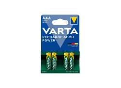 Varta R03 バッテリー AAA 再充電可能 1000mAh - グリーン (4)