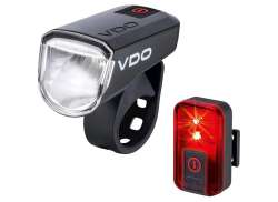 VDO M30 FL / Červen&aacute; RL Sada Světel LED USB - Čern&aacute;