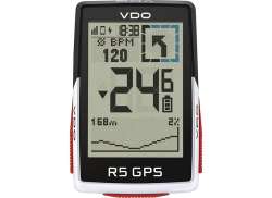 VDO R5 GPS Fahrradcomputer Set Drahtlos - Weiß