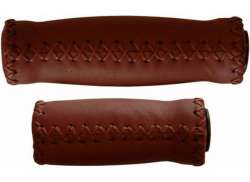 Velo Grips Leather 92/127 Long Brown ( Pair )