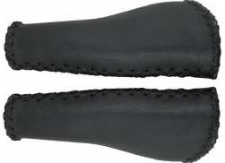 Velo Grips Leather Ergo 135 Long Black ( Pair )