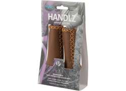 Velo Grips Leather Ergo 92/135 Long Brown ( Pair )