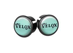 Velox Bar End Cap Bianchi - Celeste (2)