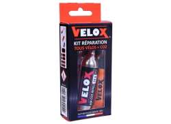 Velox Dekk Reparasjonssett Co2 16g - Svart