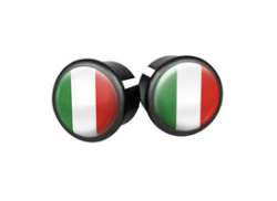 Velox Italie Tampas De Extremidade De Barra Pl&aacute;stico - Vermelho/Verde
