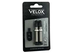 Velox Tubeless V&aacute;lvula Presta 60mm Lat&oacute;n - Negro (2)