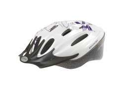 Ventura MTB Helmet Flowers White/Purple - Size M 53-57cm