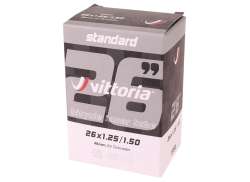 Vittoria Standard Chambre À Air 26x1.25-1.5 Valve Schrader 48mm - Noir