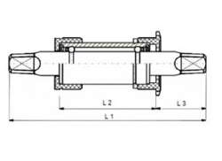 VWP BB-Akseli BMX 19mm 8 Hahlot - Pultit