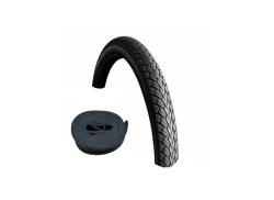 Wanda Pneu 26x1.75&quot; Incl. Chambre &Agrave; Air Valve Schrader - Noir