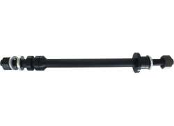 Weber Thru Axle wit Thread 1.0mm Alu 142-148mm - Black