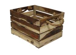 Wicked 2024 Wooden Bicycle Crate 45 x 33 x 27cm - Brown