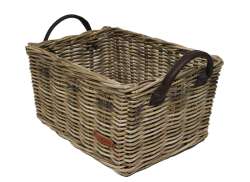 Wicked L Bicycle Basket 46 x 35 x 25cm Rattan - Brown/Gray