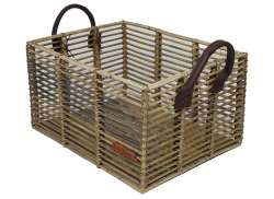 Wicked L Bicycle Basket Open 46 x 35 x 25cm Rattan - Brown/G