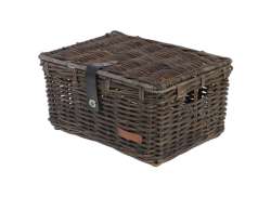 Wicked L Bicycle Basket With Flap 45 x 33 x 24cm Rattan - Bl