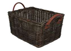 Wicked L Coș De Bicicletă Cu Cozoroc 46 x 35 x 25cm Ratan - Negru