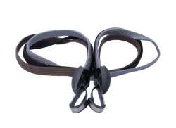 Widek Triple Bungee Strap 65cm With Hooks - Black/Brown/Gray