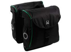 Willex 300 Flexi 双 驮包 24L - 黑色/绿色