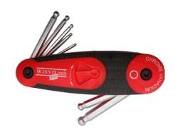 Wisvo Multi-Tool 8-Parts Inus Ball End 2-8 - Red/Black