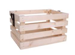 Woodybox Dřevo Přepravka Na Kolo  - Hnědá