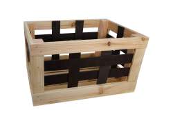 Woodybox Přepravka Na Kolo 20L Dřevo/Kůže - Hnědá