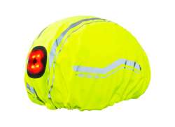Wowow Corsa Copertura Antipioggia Casco Da Ciclismo LED - Fluor Giallo