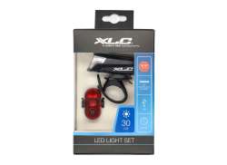 XLC Altair Plus S23+ Belysningssats LED Batteri USB - R&ouml;d/Svart
